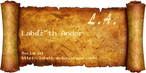 Labáth Andor névjegykártya