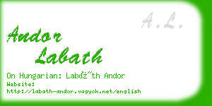 andor labath business card